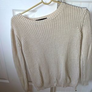Beige knitted sweater